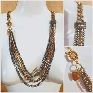 Tri color NECKLACE / Signed